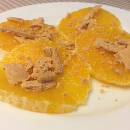 Taronja amb torró de Xixona